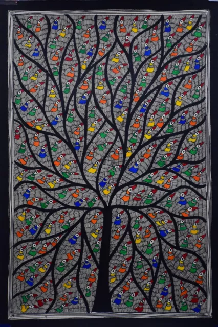 Tree of Life | Madhubani Handmade Painting I Mithila Art | Handmade Paper