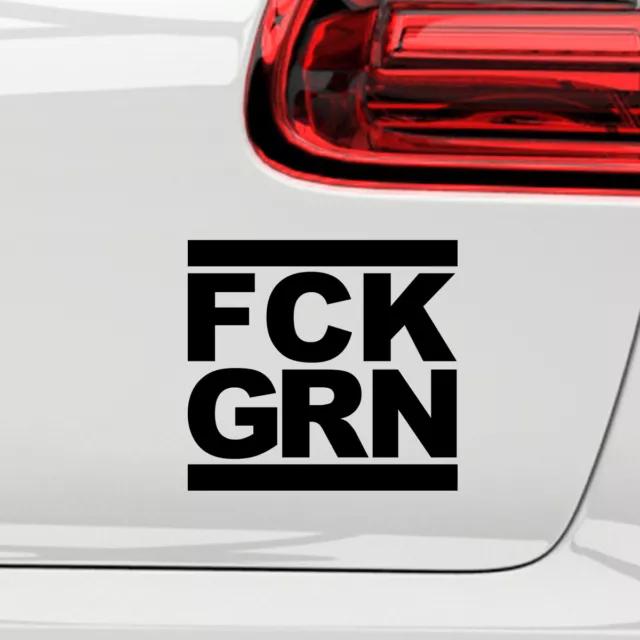 FCK GRN FUCK VERT FCK VERT autocollant voiture sticker Fuck Off V8