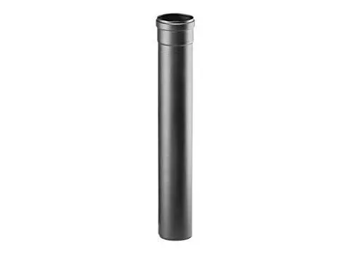 Tubo scarico fumi Lineare mm 500 NERO Diametro 80 mm (confezione 2 pezzi) (v1k)