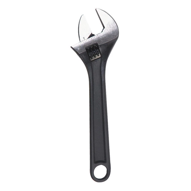 WESTWARD 1NYB1 Adj. Wrench,Steel,Black Phosphate,6"