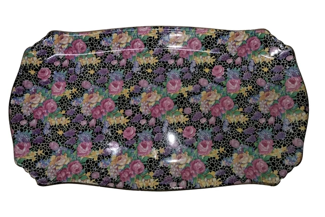 Royal Winton Grimwades Hazel Chintz Rectangular Serv Tray 12x7"  (See Video)