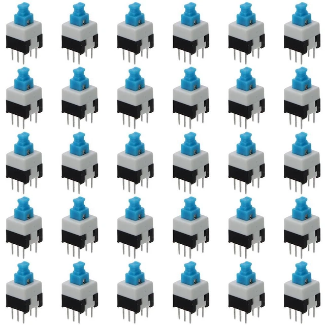 Lotto 10 Micro Pulsanti Tact 6x6x6mm 4 Pin - Interruttori Momentanei Per Elettronica