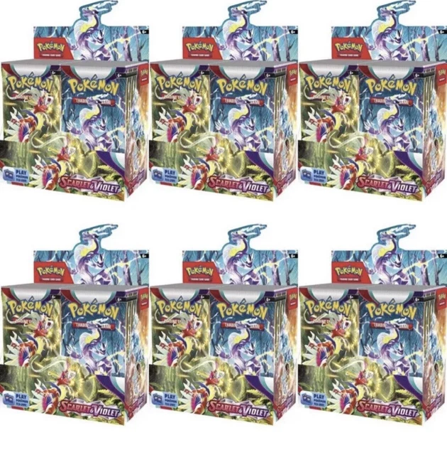 Pokemon Scarlet and Violet Booster Box Sealed Case of 6 Boxes Preorder