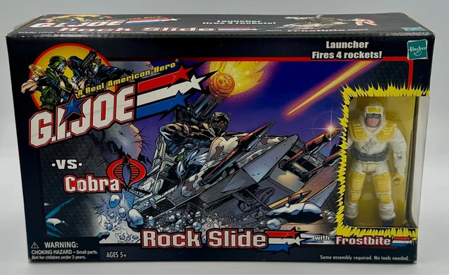 G.I.JOE ACTION FIGURE Hasbro Rock Slide Frostbite Cobra 10cm 2000 Nuova ...