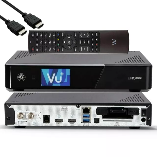 Vu+ Uno 4k Se 1x DVB-S2 Fbc Double Tuner Pvr Prêt Récepteur Linux ♻️