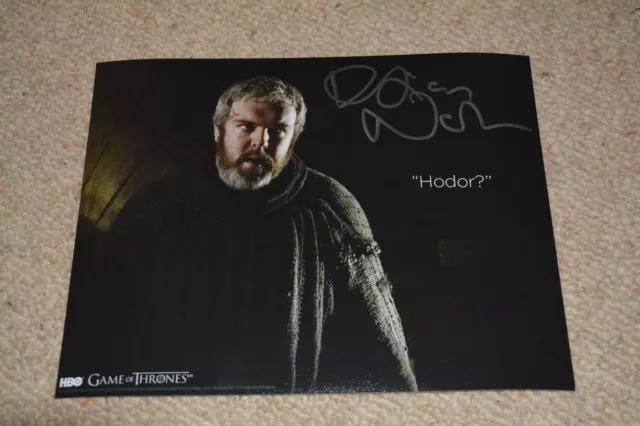 KRISTIAN NAIRN signed Autogramm In Person 20x25 cm GAME OF THRONES HODOR