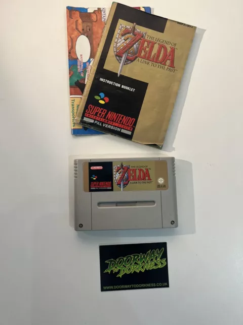 Zelda A Link To The Past Super Nintendo Cart, Manual & Map Only NO BOX