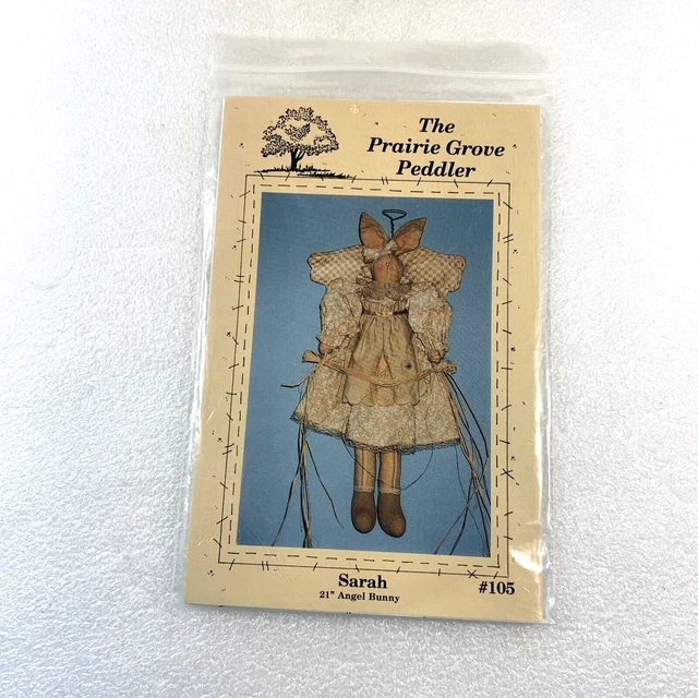 1993 Cheryl Haynes The Prairie Grove Peddler, Sarah 21" Angel Bunny, #105, New