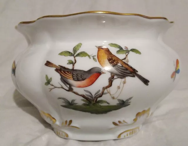 Herend Hungary Hand Painted Rothschild Birds Pattern Bowl