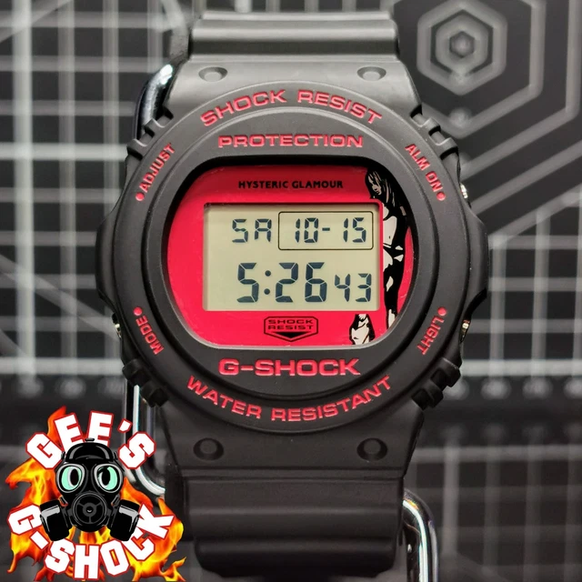 CASIO G-SHOCK DW-5700 HYSTERIC GLAMOR Collab Black Japan Exclusive ...