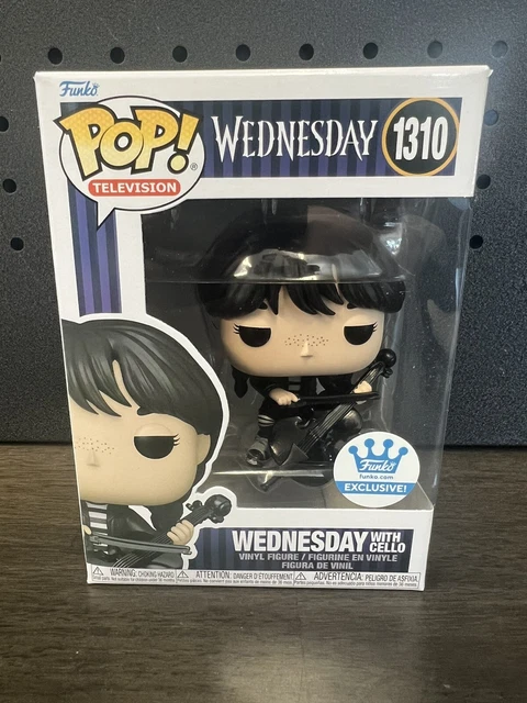 Funko Pop! Television Wednesday w/ Cello 1310 Funko Shop Exc. NIB Jenna Ortega