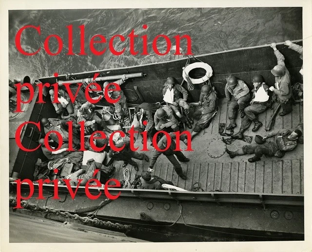 US WW2 PHOTO LCVP USN Normandie Dday Omaha Utah para veste Airborne ...