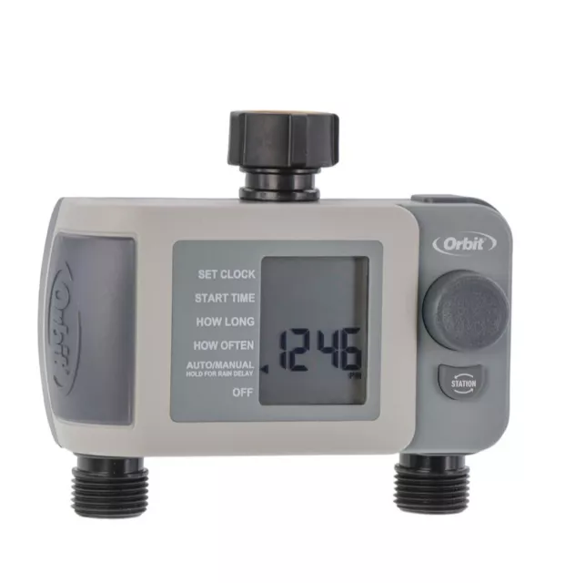 BRAND NEW Orbit Irrigation 2 Port Digital High Flow Timer with Large LCD Screen
