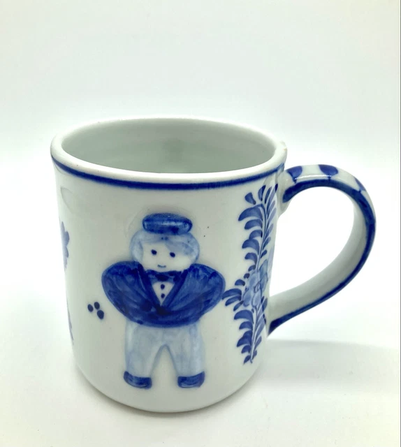 Delft Blue Hand Painted 3D Young Boy Coffee Mug