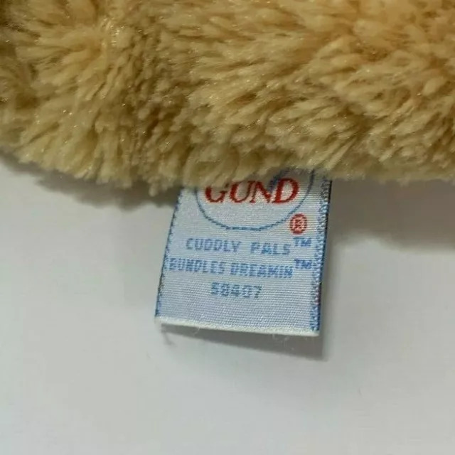 Baby Gund Cuddly Pals Bundles Dreamin Teddy Bear Plush holding blue star blanket 3