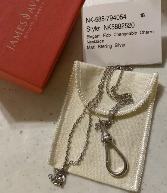James Avery Hammered Circle Changeable Charm Holder Necklace