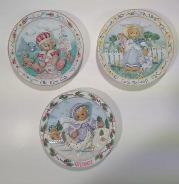 Cherished Teddies Nursery Rhymes Plate Collection - Set of 3