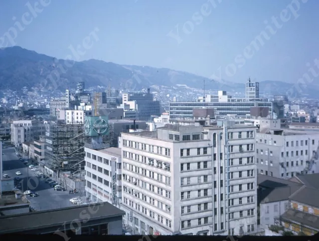 sl68 Original slide 1960's Japan skyline view downtown 868a