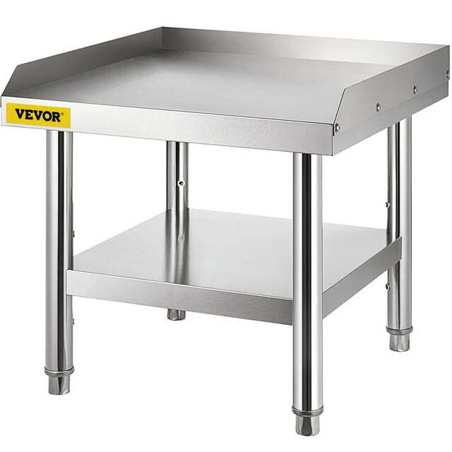 Stainless Steel Table, 24 x 24 Inch, Heavy Duty Prep & Work Metal Workbench