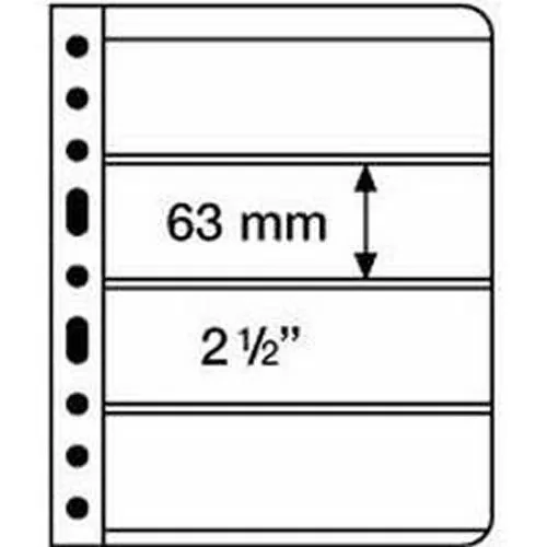 hojas de plástico VARIO, 4 divisiones, transparente