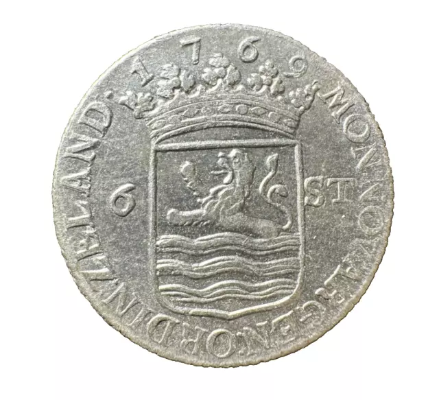 6 Stuivers Scheepjesschelling Netherlands, Zeeland 1769