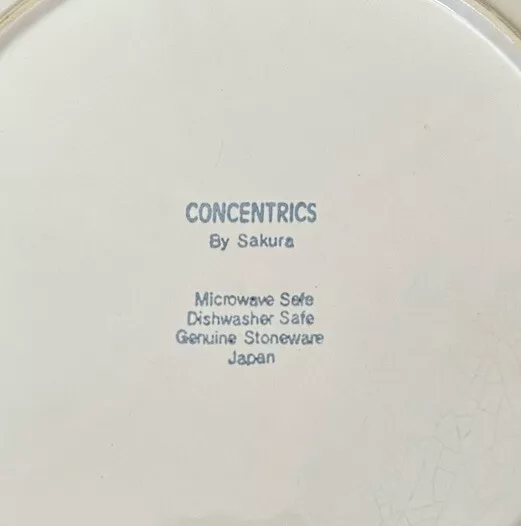 Sakura Concentrics Stoneware Replacement Single Dinner Plate White 10 3/4 in 3