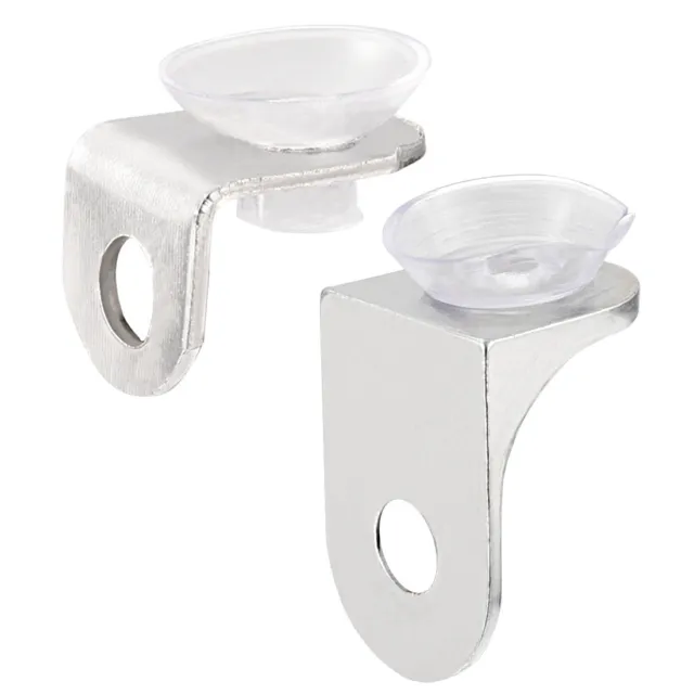 Glass Shelf Fixing Clip Bracket Holder 90 Degree Right Angle with Suction Cup