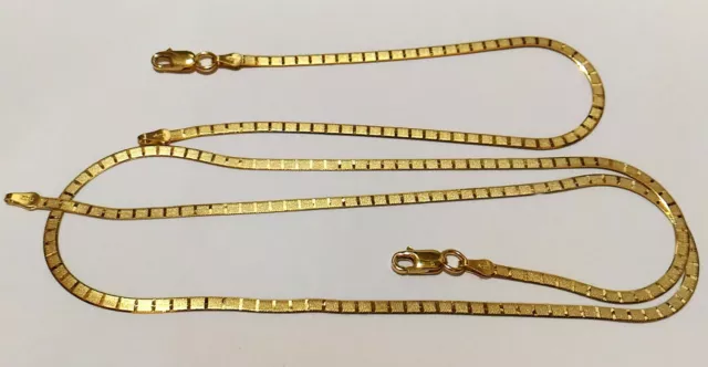 925 ECHT SILBER vergoldet *** Set Schlangenkette flach Collier + Armband 45/19cm