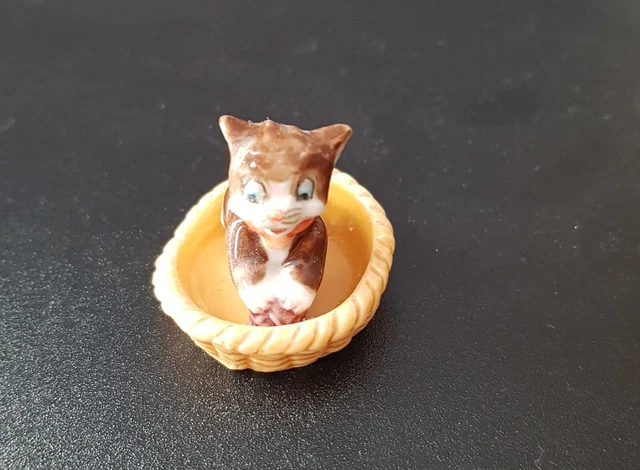 Figurine Miniature Chat En Céramique - Vintage Rétro - Collection Adulte