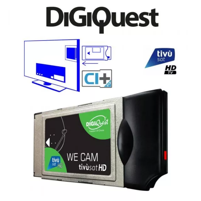 TivuSat Digiquest WE CAM HD CI+ CAM Only. Use Your Gold Tivusat Card