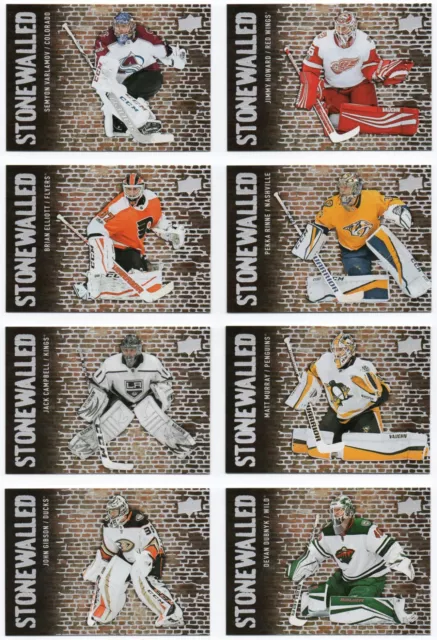 2018-19 Upper Deck Series 1 Stonewalled Complete Set Break Goalies Pick Any 1:6 2