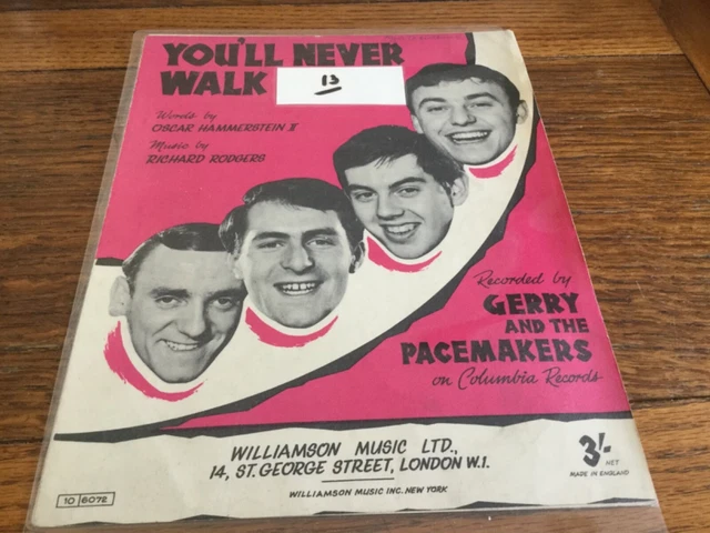 YOU‘LL NEVER WALK alone Sheet Music ~ GERRY And the PACEMAKERS