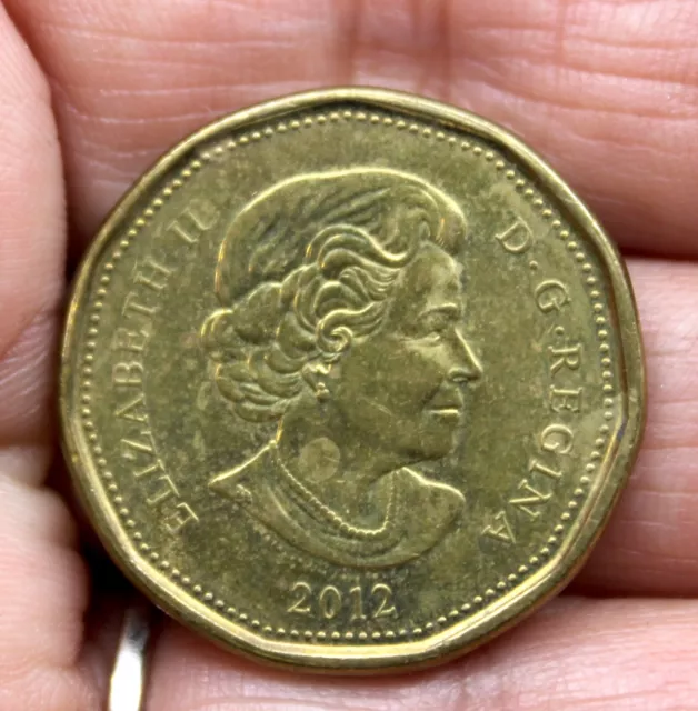 1 Dollar Queen Elizabeth II Canadian Coin 2012