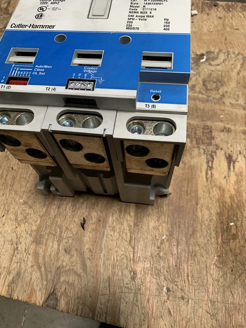 Cutler Hammer W200M6CFC Advantage Series Starter Size 6 540A 120V Control As Is