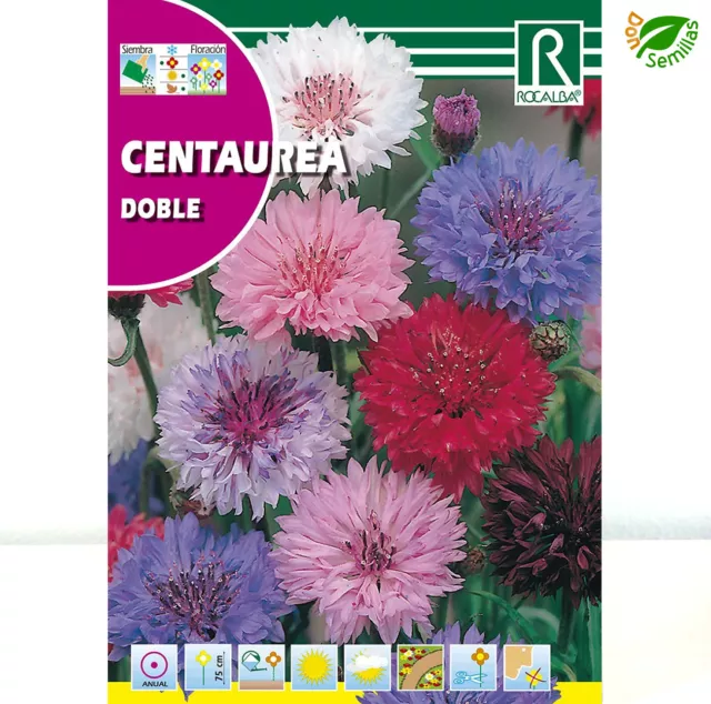 Centaurea Doble Variada ( Centaurea cyanus ) 10 g / 2.300 semillas - flores