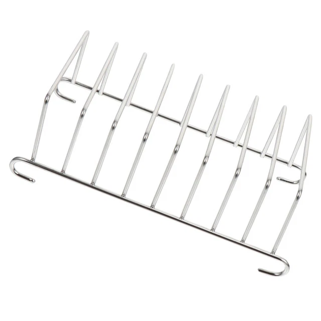 Griglia Porta Toast In Acciaio Inox Per Friggitrice Ad Aria E Forno – Raccogli 8 Fette, 13,5x9x5,5 Cm - 3