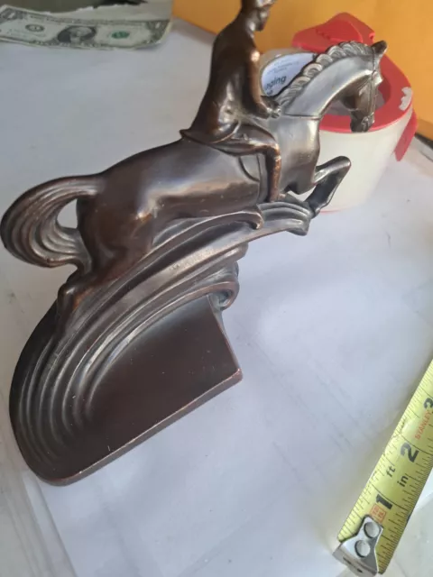 A REAL TRUE, ART DECO Bronze Horse And Rider Sculpture.  Marked?Read Description