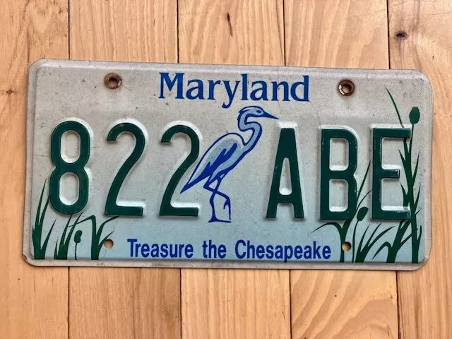 1990 Base Maryland Treasure The Chesapeake License Plate