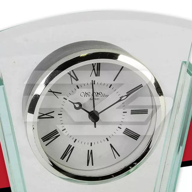 Art Deco Style Double Layered Glass Mantle Clock 3