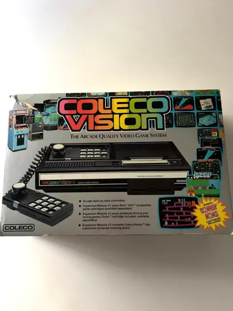1982 Coleco Vision Console CIB Works All Manuals + Donkey Kong Vintage
