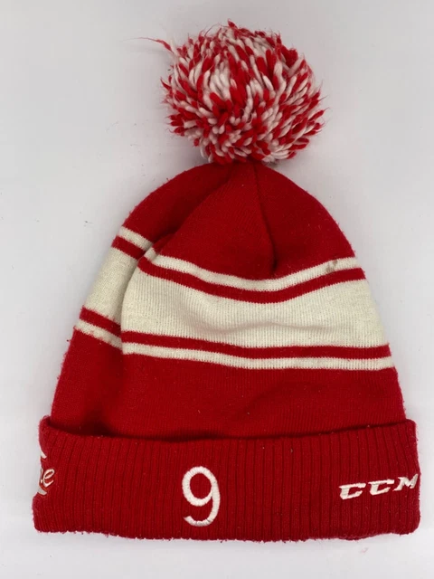 CCM Detroit Red Wings #9 Gordie Howe Pom Pom Beanie Belle Tire AAA Red White Hat