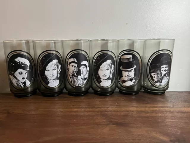 SET OF 6 Different Vintage 1979 ARBY’S Collector Series Movie Star Glasses