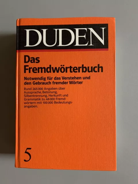 Duden Band Nr.5 Das Fremdwörterbuch 4. Auflage Meyers Lexikonverlag