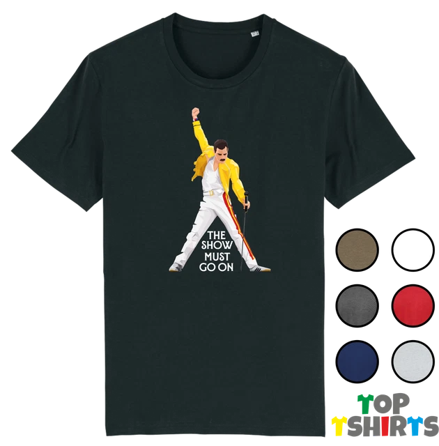 THE SHOW MUST GO ON QUEEN FREDDIE MERCURY TShirt Iconic Music Top T