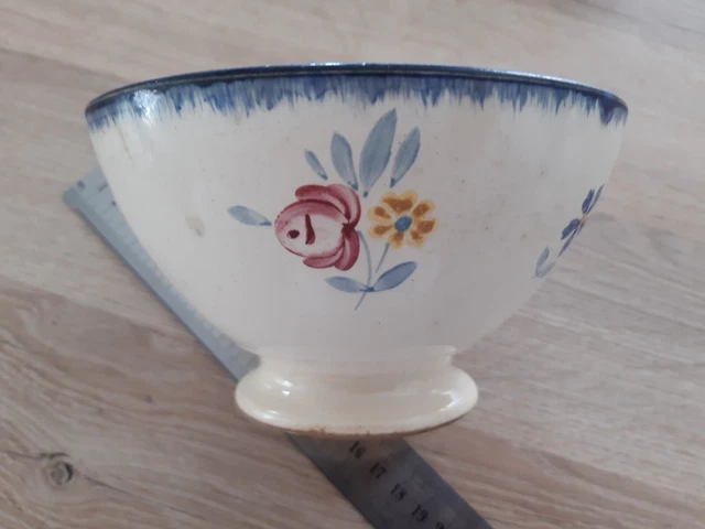 Lot De 3 Bols Anciens Sarreguemines - Décor Pochoir Et Aérographe, Céramique Française