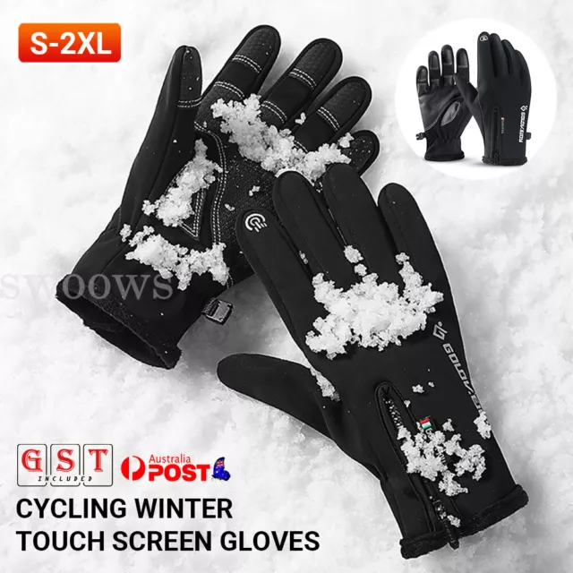 Winter Warm Windproof Waterproof Anti-Slip Thermal Touch Screen Gloves Unisex