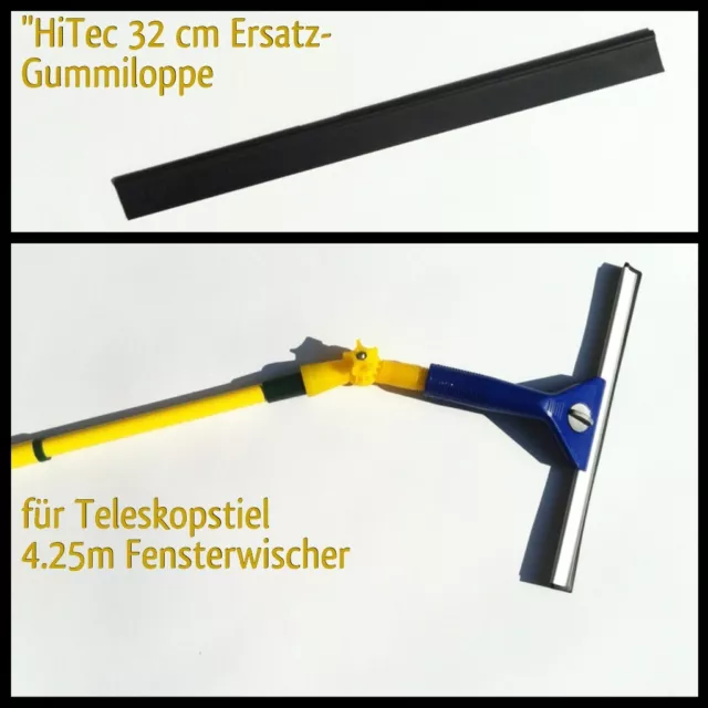 MAM Professiona" HiTec"32cm Eratzgummilip für Teleskopstiel 4.25m Fensterwischer