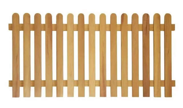 Natural Garden Wood Fence Panel Rounded Picket Pressure 3FT(H) X 6/5/4/3/2FT(W)