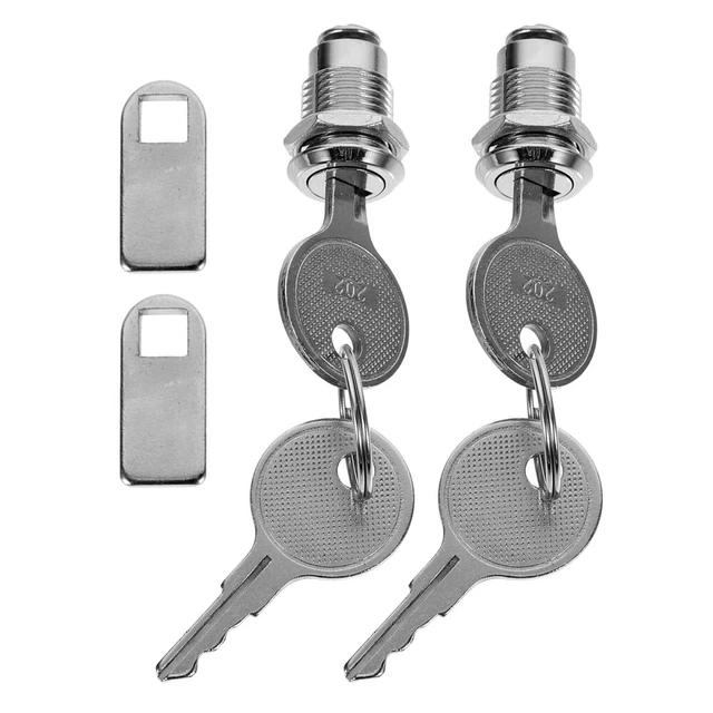 2 Sets Tool Box tubular mailbox locks Keys Rv Compartment tubular mailbox locks