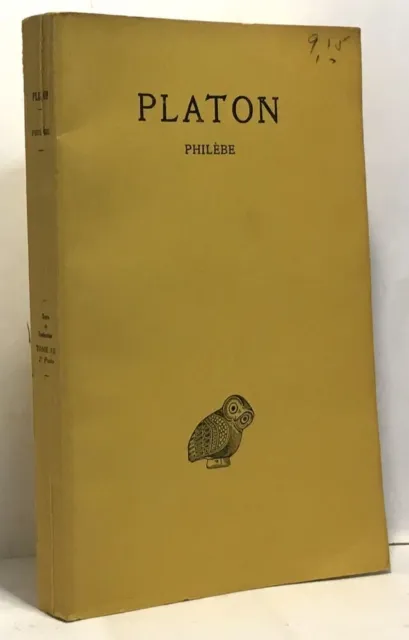 Tome IX 2e partie Philèbe - oeuvres complètes | Platon | Etat correct